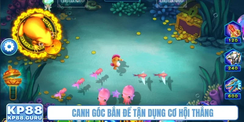 Canh góc bắn để tận dụng cơ hội thắng